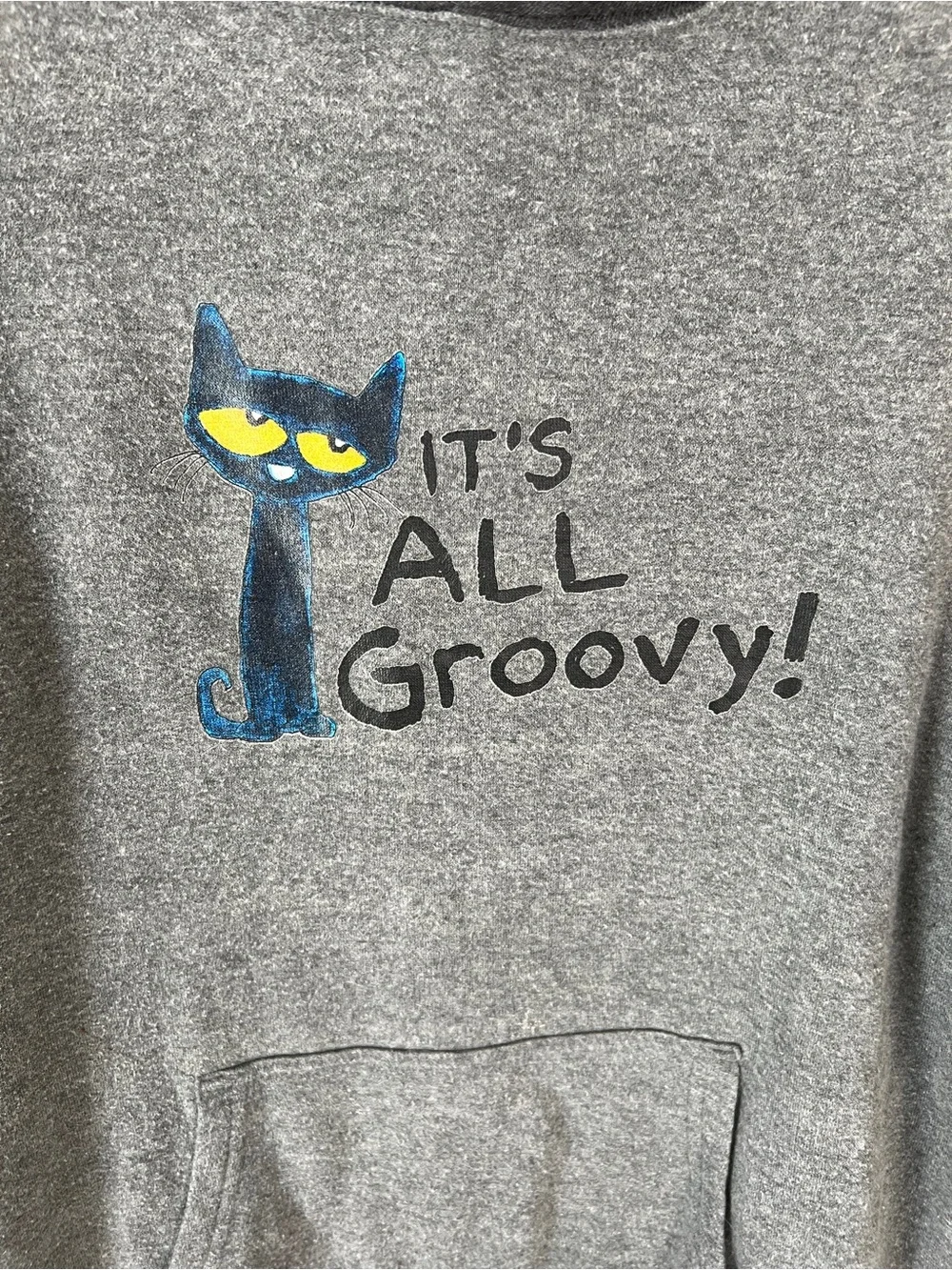 Pete the cat Graphic Hoodie - Gray 